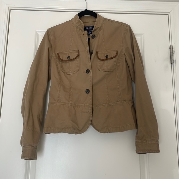 Chaps Denim Brown Jacket - Chaps Denim Size M - Picture 1 of 8